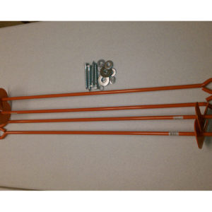 4 wooden windmill anchor stakes.
