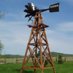 16' Deluxe Aeration Powder Coated Wooden Windmill - 4-Legged