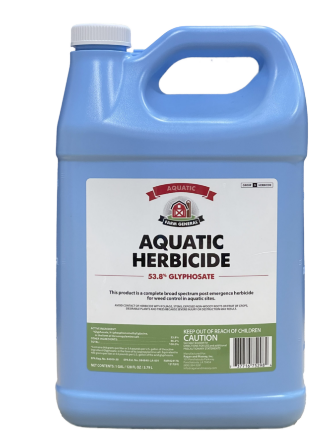 Aquatic Herbicide Glyphosate 53.8% - 1 Gallon | Algae and Weed Control |  Pond Herbicides