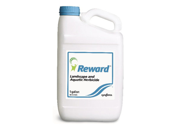 A white bottle of Reward on a white background.