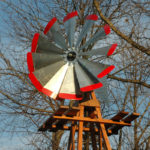 Small Wood Backyard Windmill
