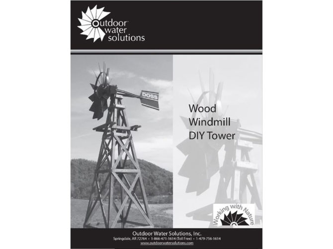 The cover page of the instructions for the OWS Wood Ornamental Windmill Kit.