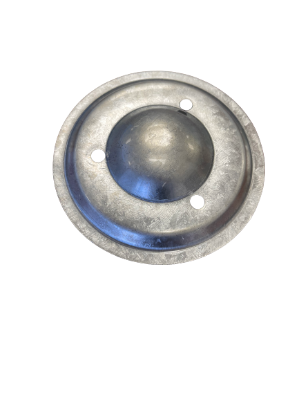 Bearing Nest. Round. Silver. Has three small holes in the outer ring.