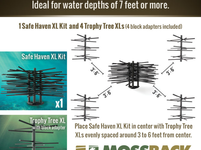 Info graphic for the Essential Deep Water Bundle Fish Attractor-Mossback.