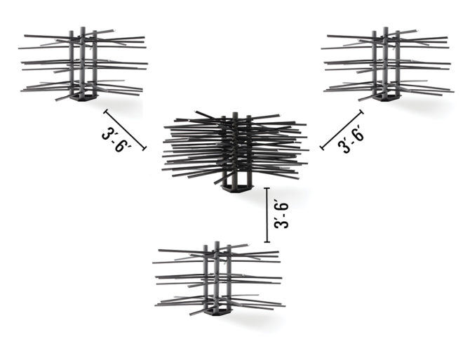 Info graphic of the placement of the Ultimate Deep Water Bundle Fish Attractor-Mossback.